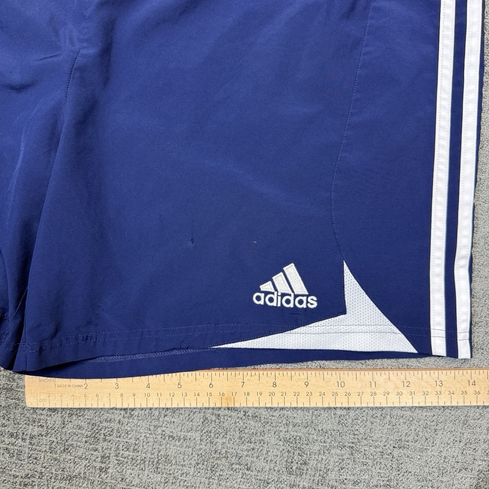 Adidas Climacool Shorts Mens L / XL Navy Blue White Soccer Athletic Y2K - Picture 9 of 10